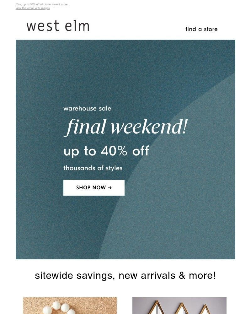 Screenshot of email with subject /media/emails/final-weekend-up-to-40-off-during-our-warehouse-sale-3fdac0-cropped-c8c05c2f.jpg