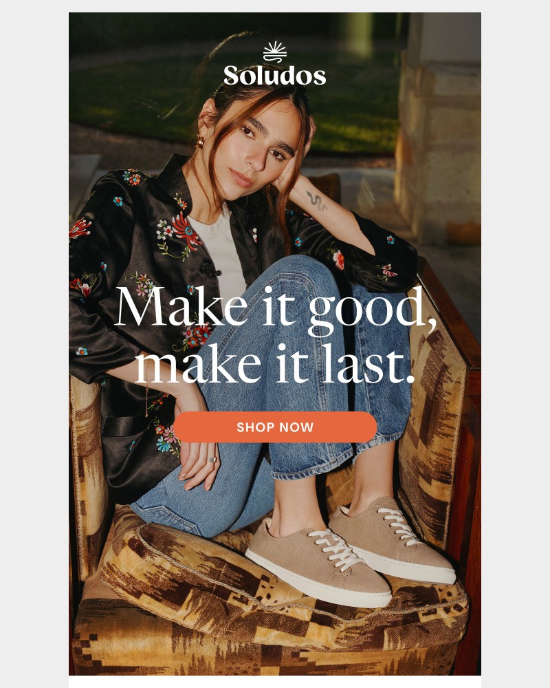 Screenshot of email sent to a Soludos Registered user