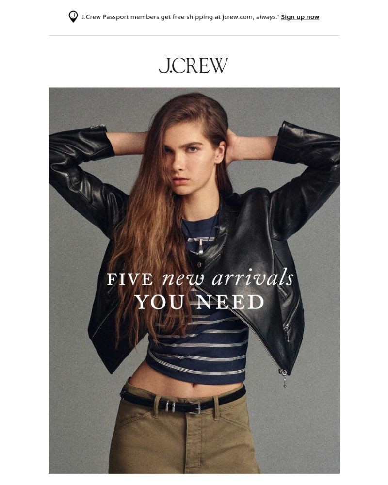 Screenshot of email sent to a J.Crew Newsletter subscriber