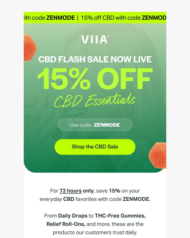 Screenshot of email with subject /media/emails/flash-sale-15-off-all-cbd-products-1279e0-cropped-74c79a0f.jpg