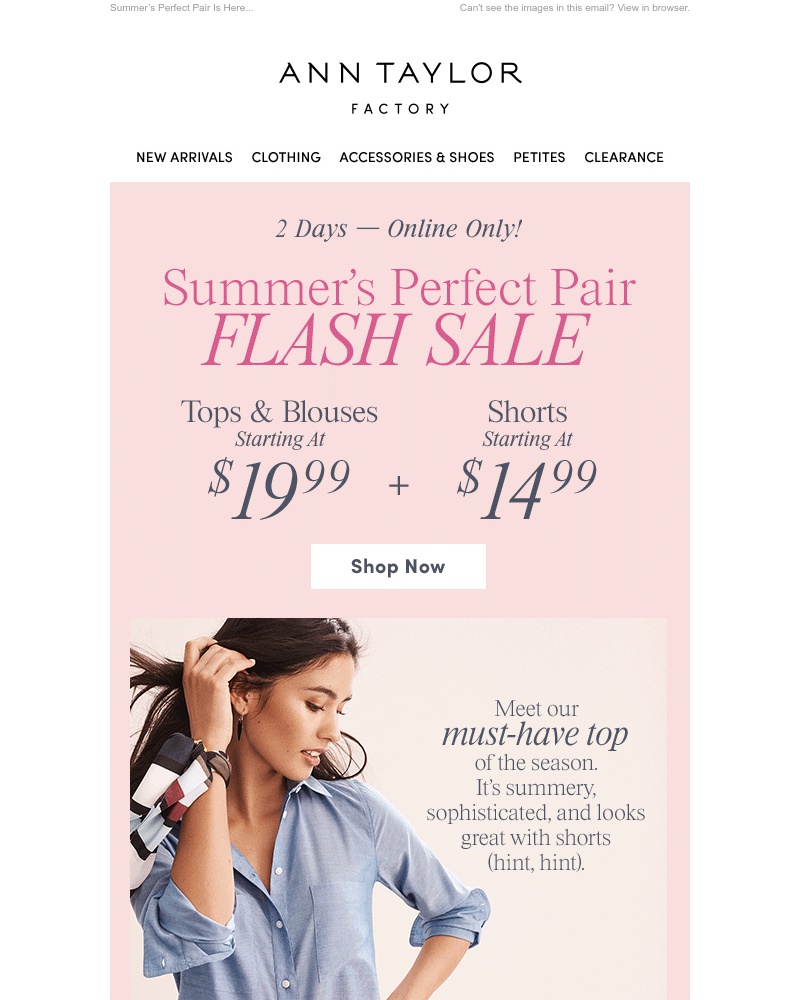 Screenshot of email with subject /media/emails/flash-sale-1999-tops-1499-shorts-1-cropped-74b4b205.jpg