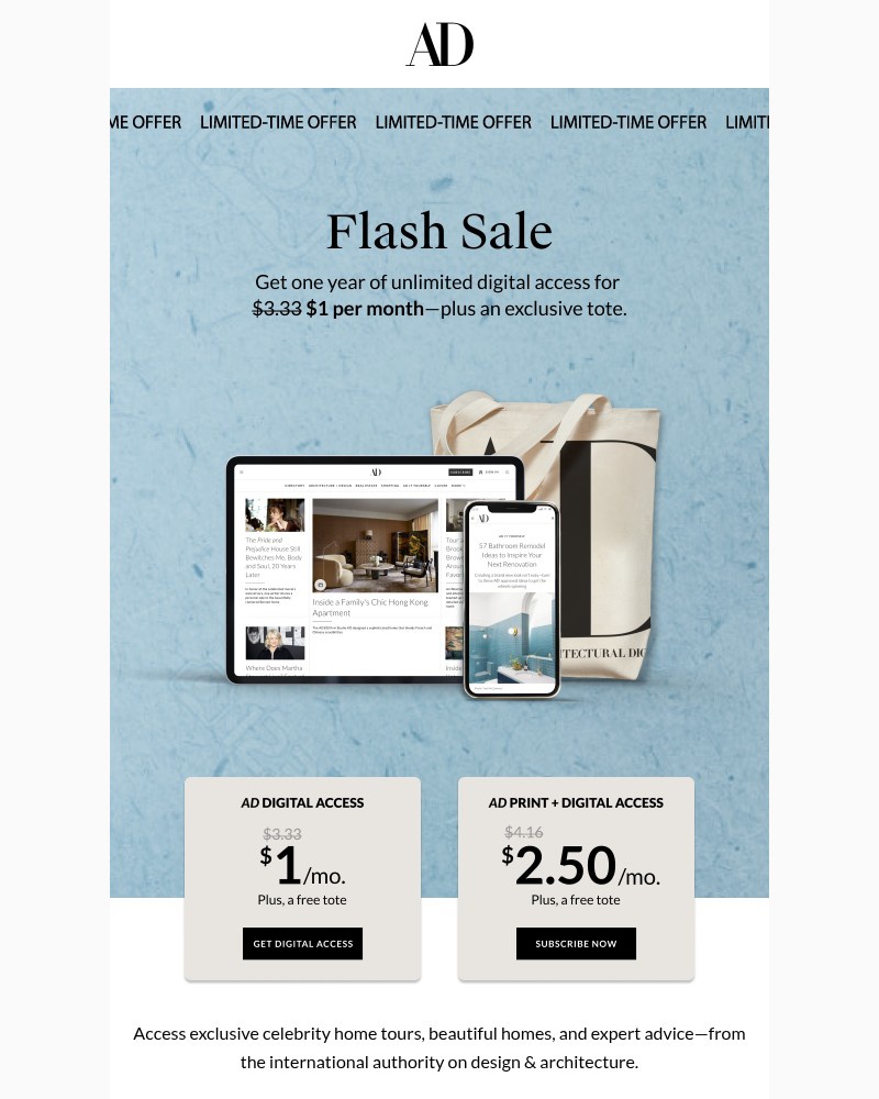 Screenshot of email with subject /media/emails/flash-sale-1month-for-unlimited-ad-access-1c5409-cropped-83cd3184.jpg