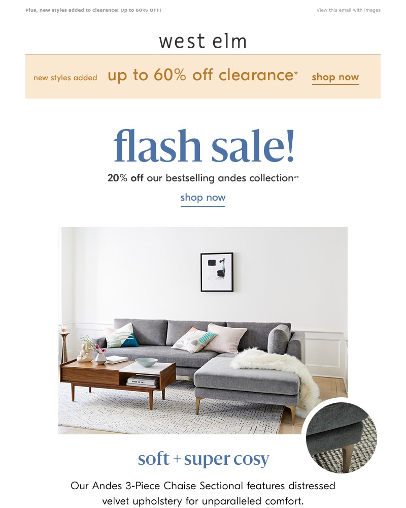 Screenshot of email with subject /media/emails/flash-sale-20-off-andes-collection-cropped-5b3ebdd5.jpg