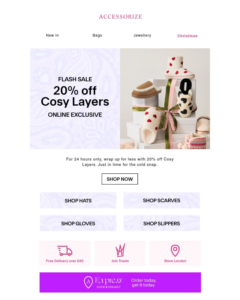 Screenshot of email with subject /media/emails/flash-sale-20-off-cosy-layers-96fba3-cropped-883cdde7.jpg