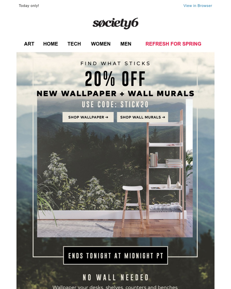 Screenshot of email with subject /media/emails/flash-sale-20-off-wallpaper-wall-murals-cropped-ac287866.jpg