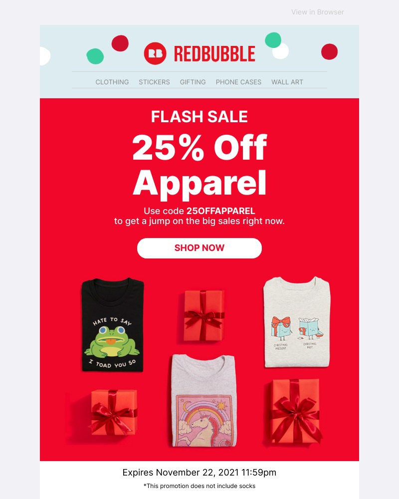 Screenshot of email with subject /media/emails/flash-sale-25-off-apparel-right-now-till-nov-22-27cdb8-cropped-ddf4144f.jpg