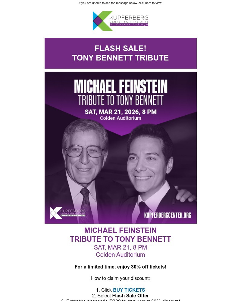 Screenshot of email with subject /media/emails/flash-sale-30-off-tony-bennett-tribute-77ca91-cropped-0650b942.jpg