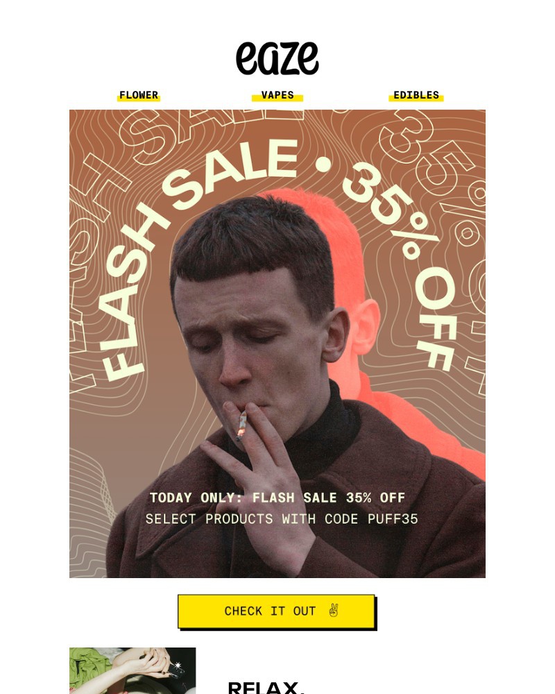 Screenshot of email with subject /media/emails/flash-sale-35-off-select-items-weed-wednesdays-hit-different-0d3ef4-cropped-30d82288.jpg