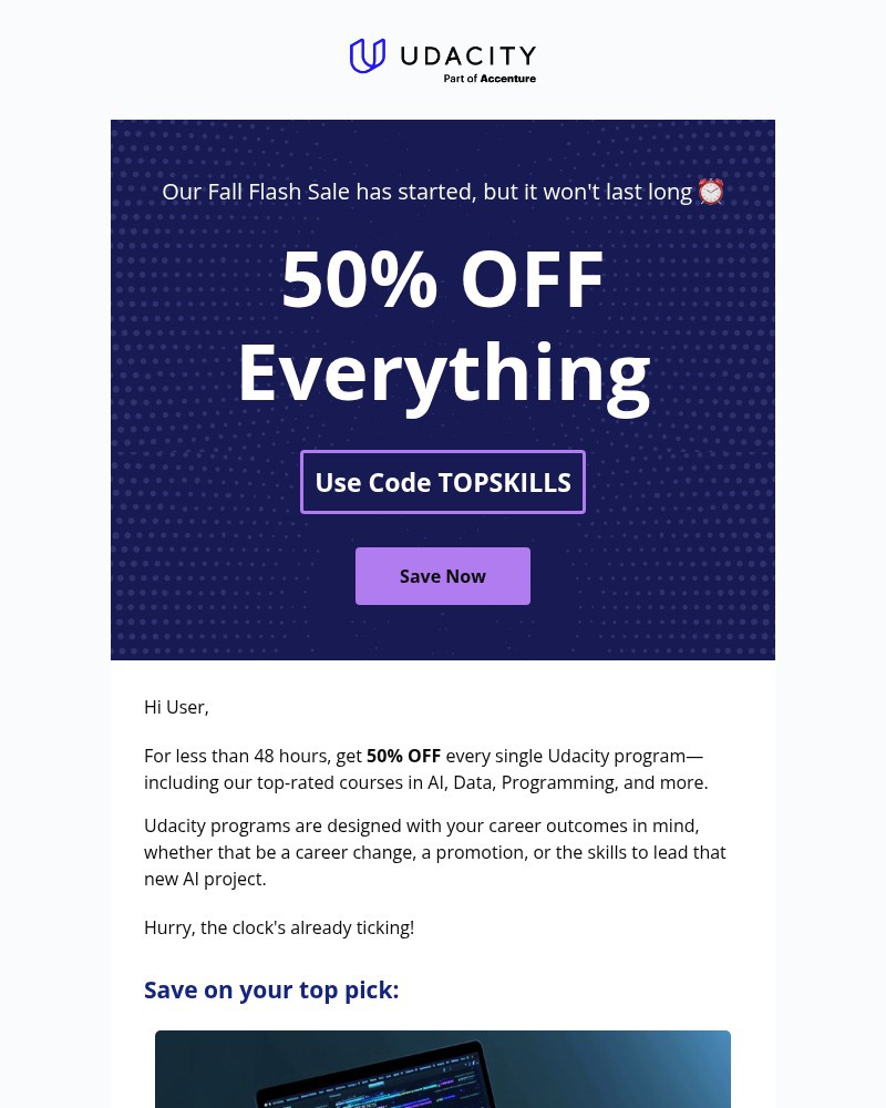 Screenshot of email with subject /media/emails/flash-sale-50-off-all-courses-ends-in-48-hours-7ce34b-cropped-a7c3c363.jpg