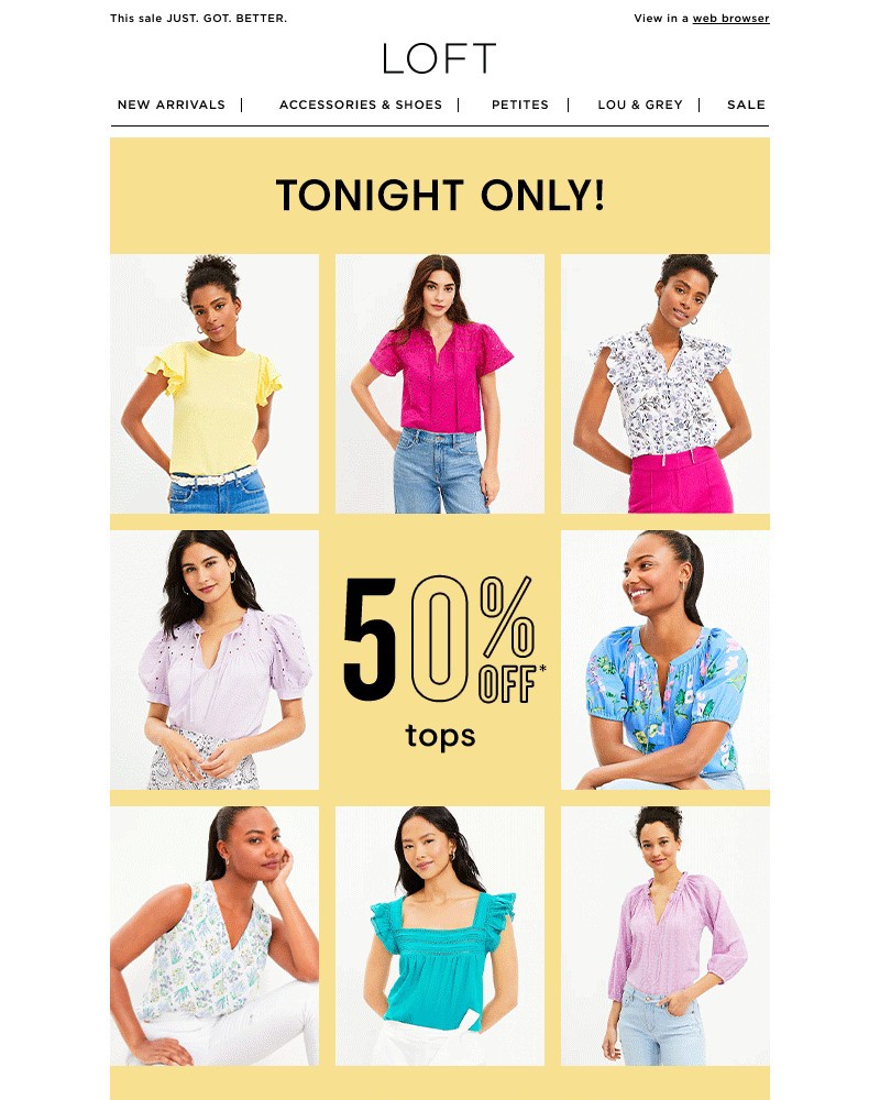 Screenshot of email with subject /media/emails/flash-sale-50-off-tops-e3e935-cropped-bc5ec261.jpg