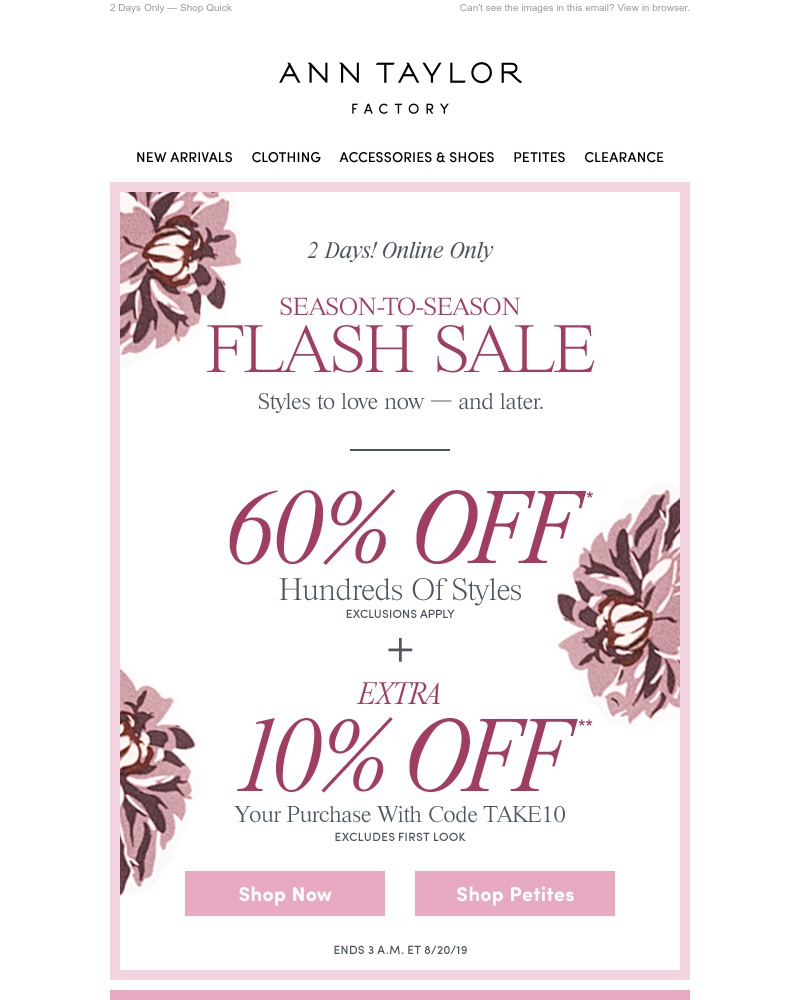 Screenshot of email with subject /media/emails/flash-sale-60-off-100s-of-styles-extra-10-off-cropped-844a628d.jpg