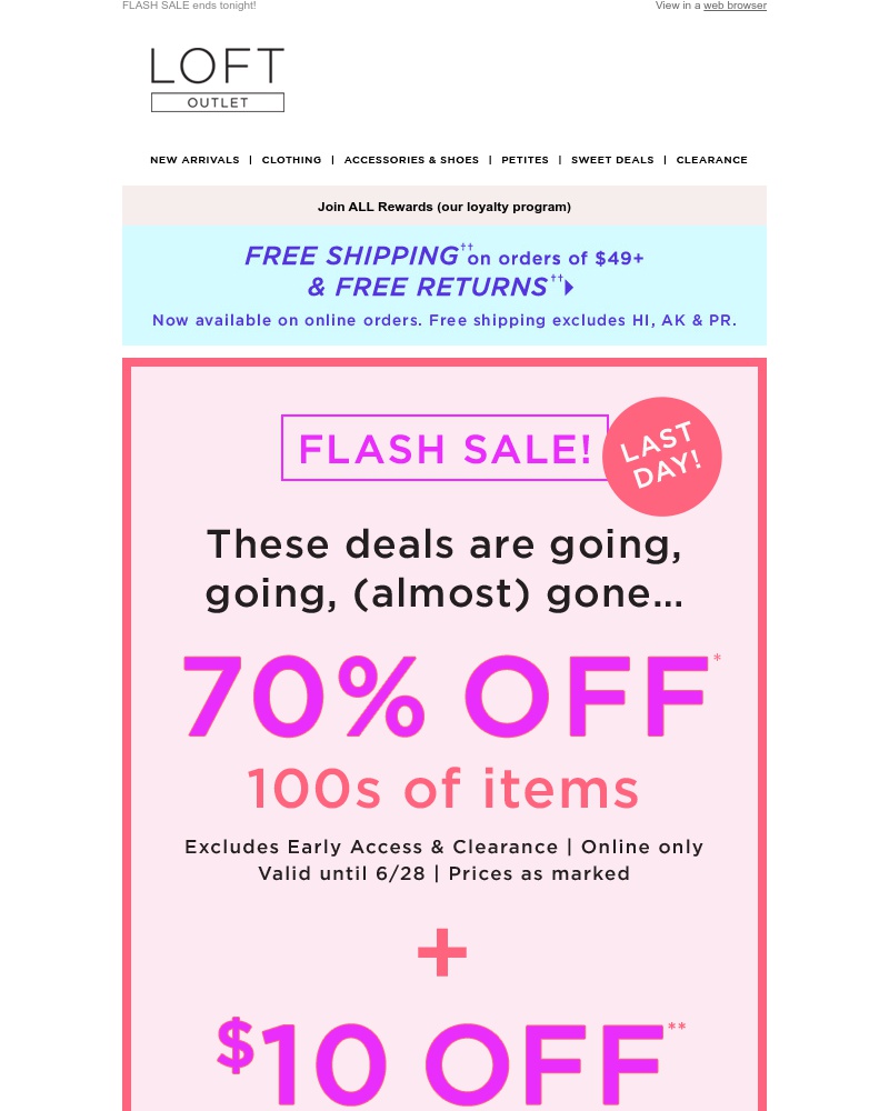 Screenshot of email with subject /media/emails/flash-sale-70-off-10-off-100-or-more-1-cropped-af7c1cd0.jpg
