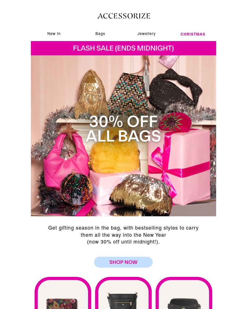 Screenshot of email with subject /media/emails/flash-sale-alert-30-off-all-bags-489ee9-cropped-b2712fe3.jpg
