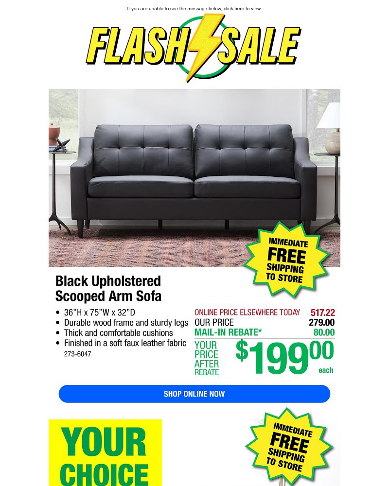 Screenshot of email with subject /media/emails/flash-sale-black-upholstered-sofa-only-199-b61ce4-cropped-683d2de4.jpg