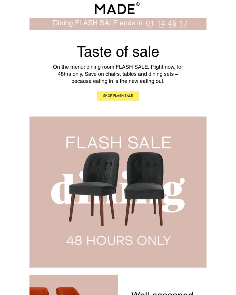 Screenshot of email with subject /media/emails/flash-sale-dining-room-48hrs-only-cropped-27884593.jpg