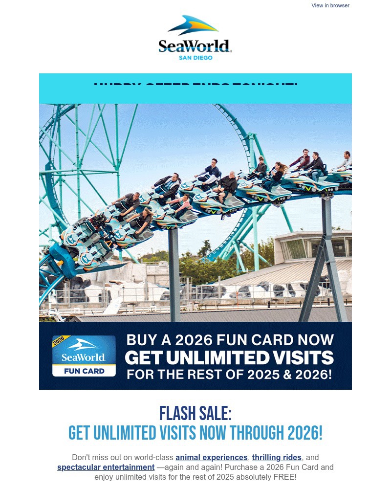 Screenshot of email with subject /media/emails/flash-sale-ends-tonight-9999-fun-card-for-unlimited-visits-through-2026-da4489-cr_of5clrS.jpg