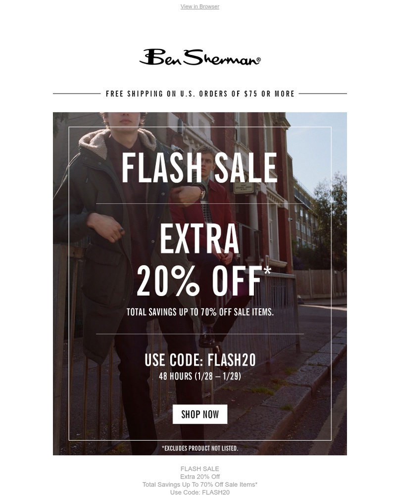 Screenshot of email with subject /media/emails/flash-sale-extra-20-off-save-up-to-70-off-cropped-19944f29.jpg