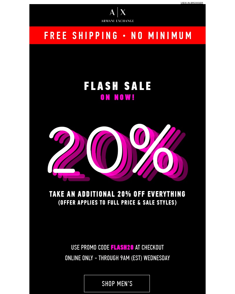 Screenshot of email with subject /media/emails/flash-sale-on-now-additional-20-off-everything-cropped-e3b106a9.jpg