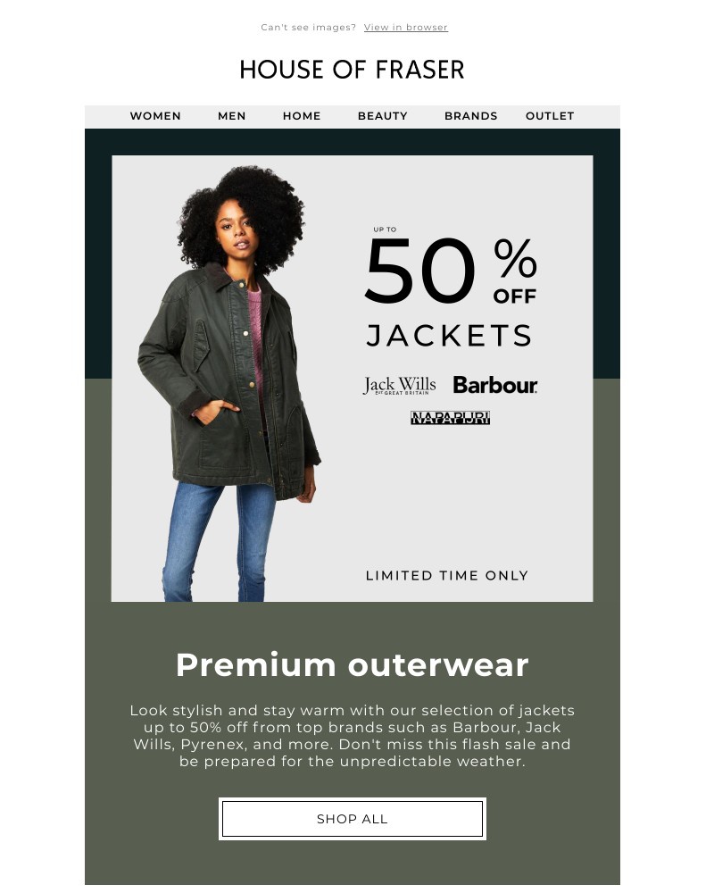 Screenshot of email with subject /media/emails/flash-sale-premium-outerwear-ed033a-cropped-0737269e.jpg