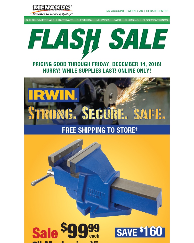 Screenshot of email with subject /media/emails/flash-sale-save-160-on-this-irwin-vise-cropped-e7f9f043.jpg