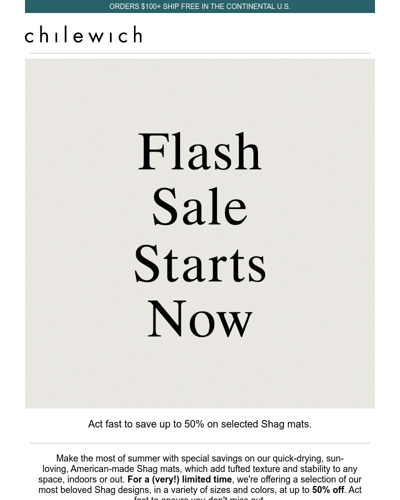 Screenshot of email with subject /media/emails/flash-sale-starts-now-save-on-shag-mats-7b3208-cropped-3de0d07c.jpg