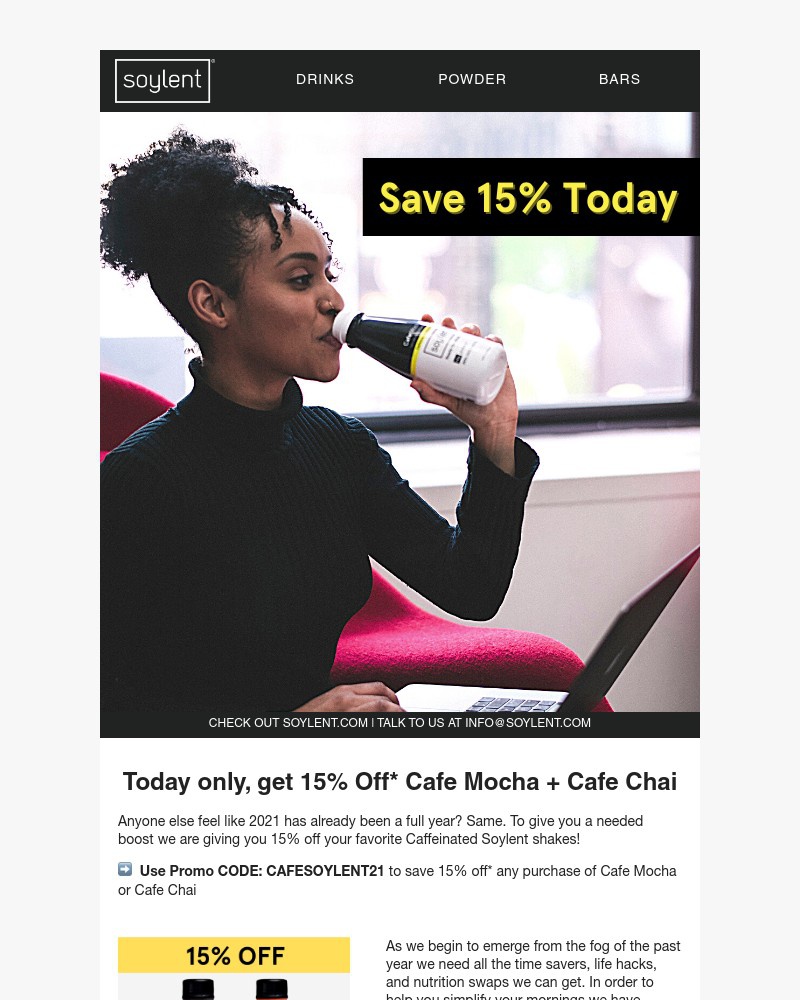 Screenshot of email with subject /media/emails/flash-sale-today-only-save-15-on-caffeinated-soylent-904b02-cropped-484cba8a.jpg
