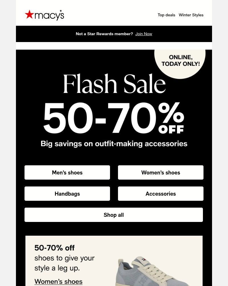 Screenshot of email with subject /media/emails/flash-sale-today-only-up-to-70-off-shoes-more-6feb97-cropped-2a6ad44e.jpg