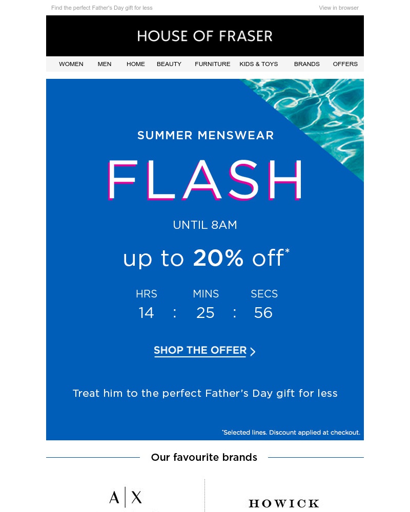 Screenshot of email with subject /media/emails/flash-sale-up-to-20-off-menswear-cropped-e477c41e.jpg