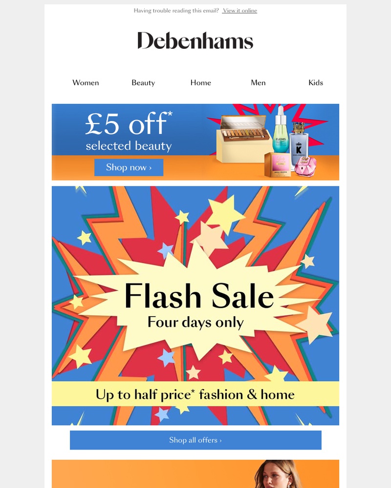 Screenshot of email with subject /media/emails/flash-sale-up-to-half-price-fashion-home-1-cropped-a41e24c5.jpg