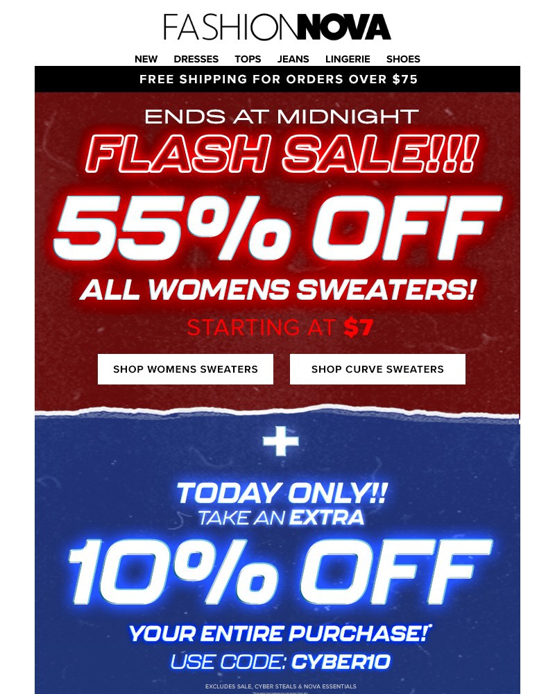 Screenshot of email with subject /media/emails/flash-sale55-off-sweaters-extra-10-off-3c63e5-cropped-03161423.jpg