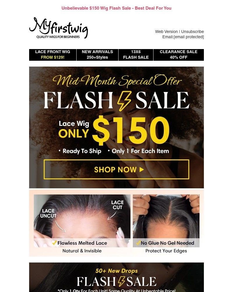 Screenshot of email with subject /media/emails/flash-saleonly-150-for-wig-ready-to-ship-af004a-cropped-53d741d0.jpg