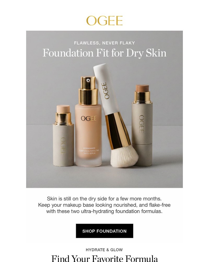 Screenshot of email sent to a Ogee Newsletter subscriber