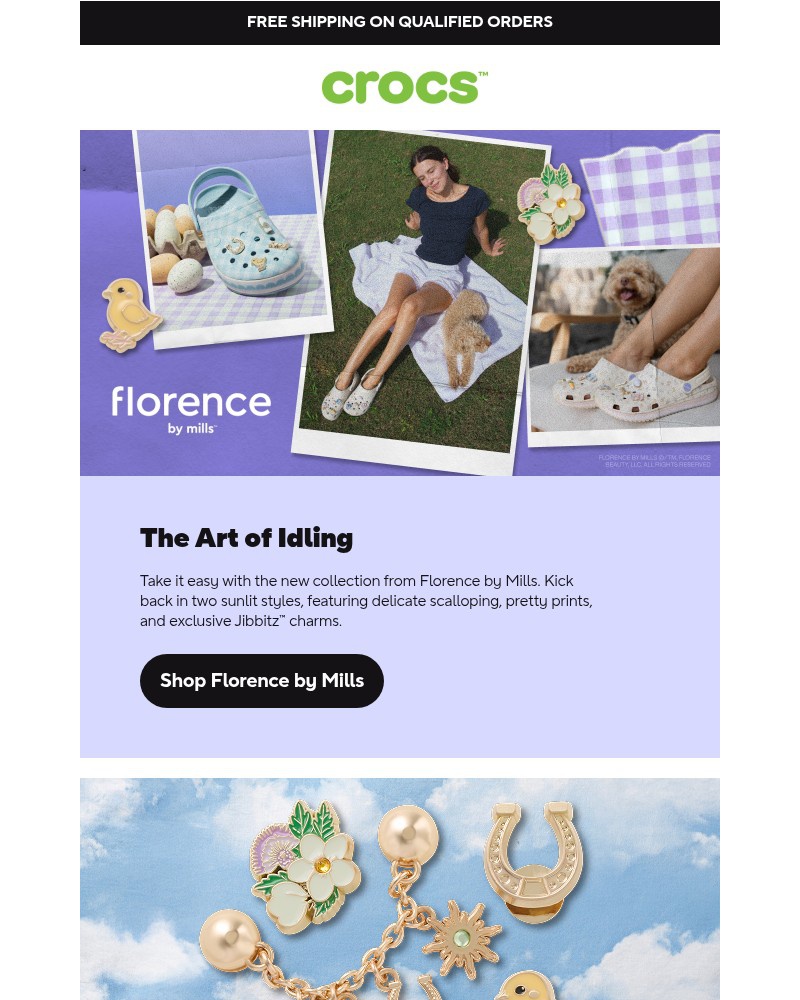 Screenshot of email sent to a Crocs Newsletter subscriber
