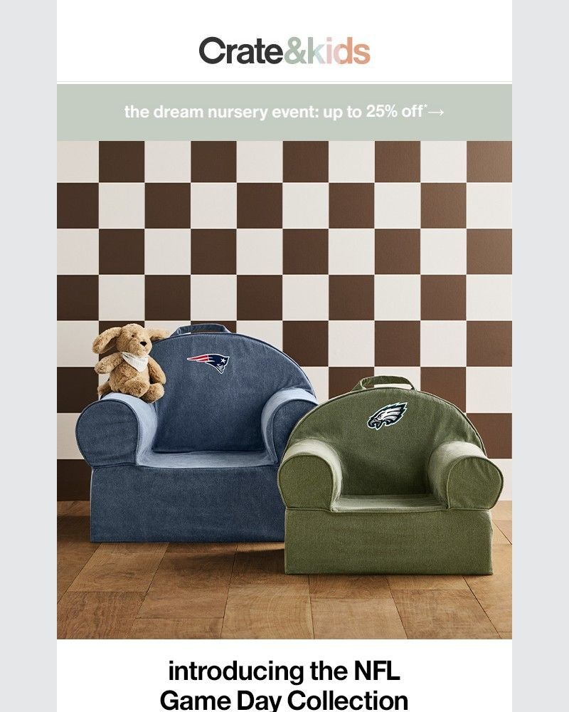 Screenshot of email sent to a Crate & Barrel Newsletter subscriber