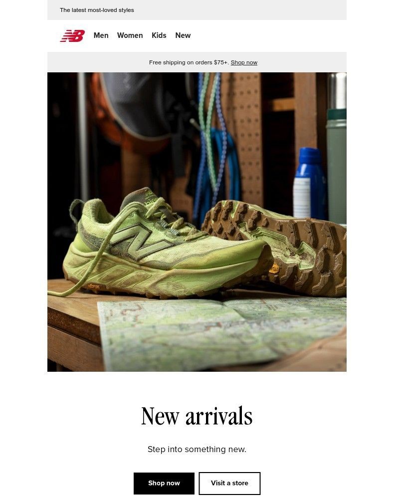 Screenshot of email sent to a New Balance Newsletter subscriber