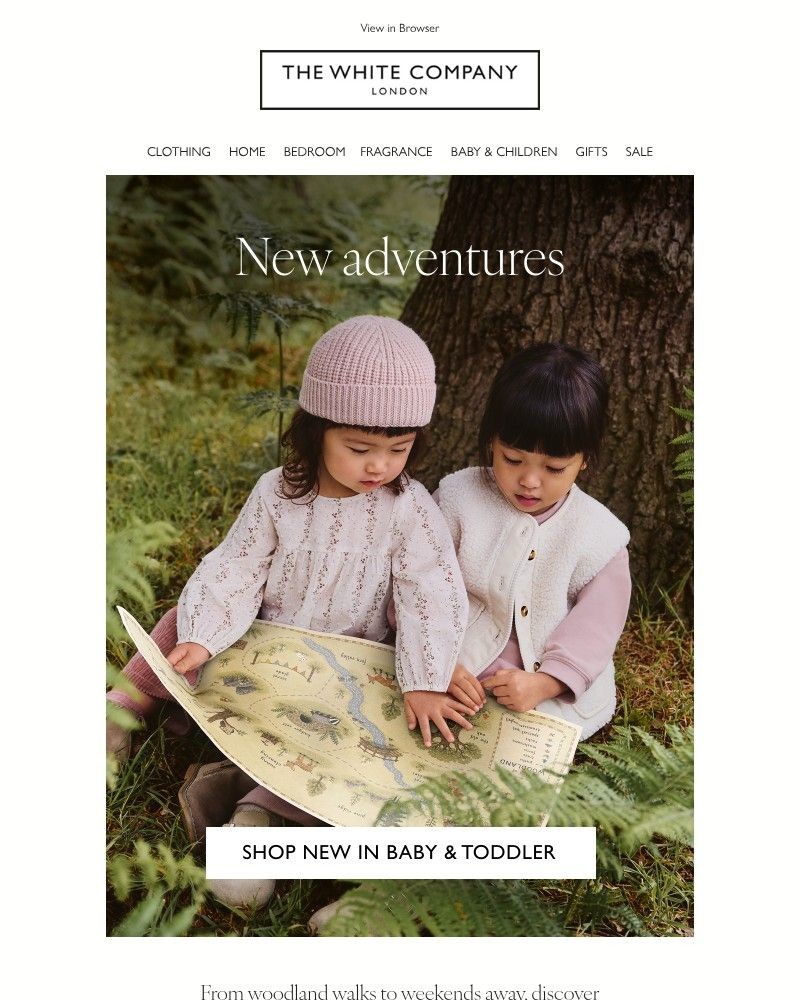 Screenshot of email sent to a The White Company Cart abandoner