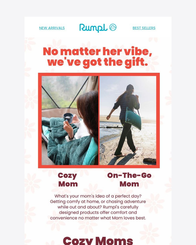 Screenshot of email sent to a Rumpl Newsletter subscriber