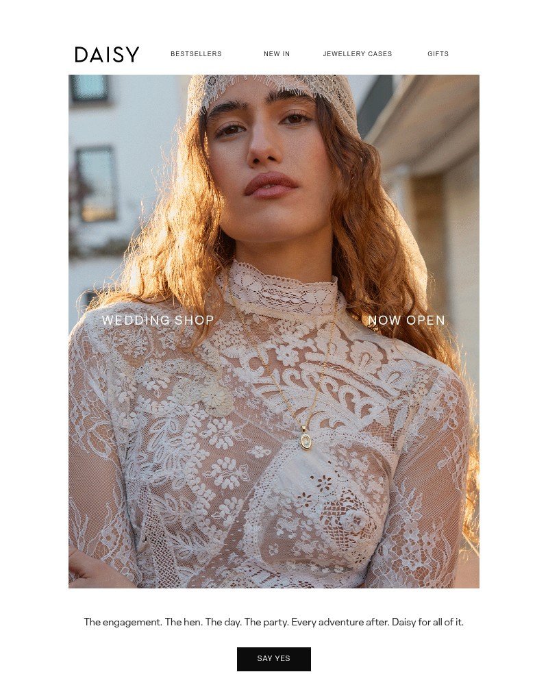 Screenshot of email sent to a Daisy Jewellery Cart abandoner