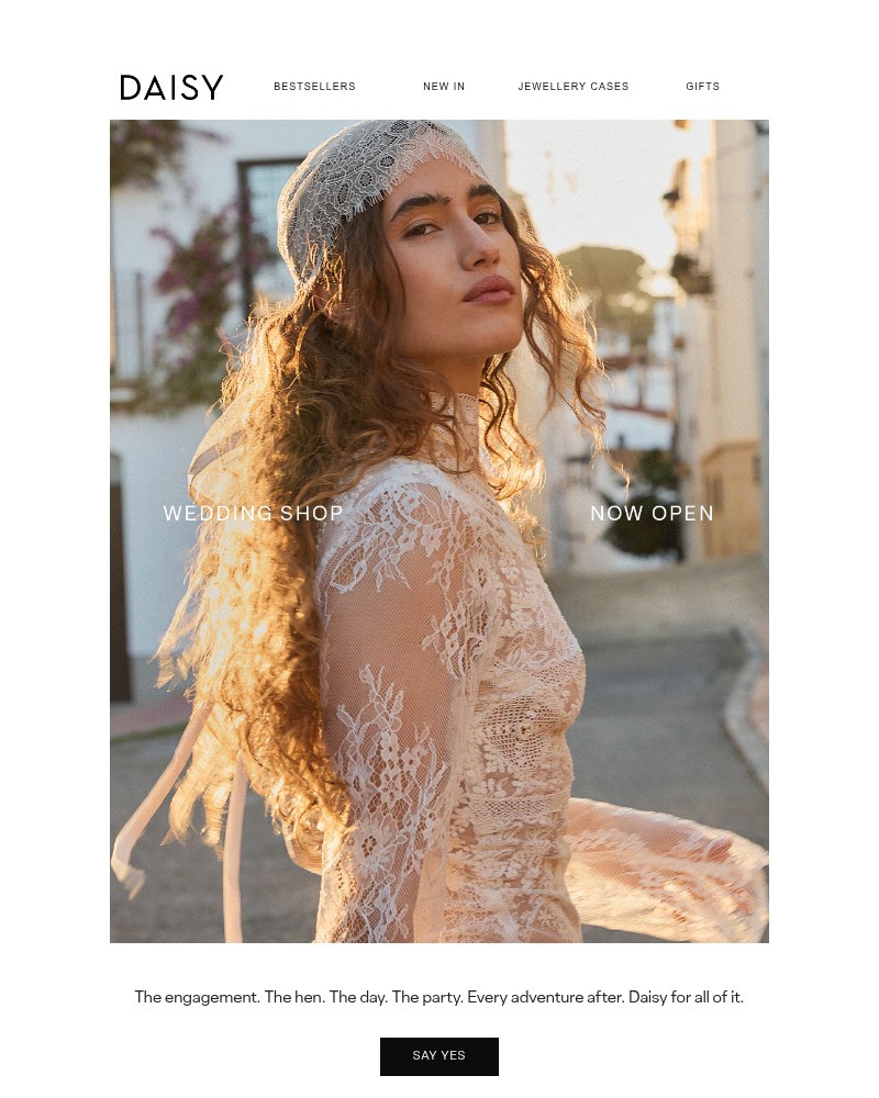 Screenshot of email sent to a Daisy Jewellery Newsletter subscriber