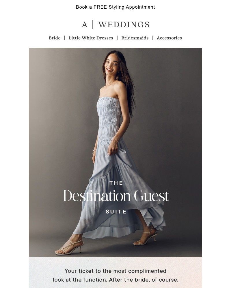 Screenshot of email sent to a Anthropologie Newsletter subscriber