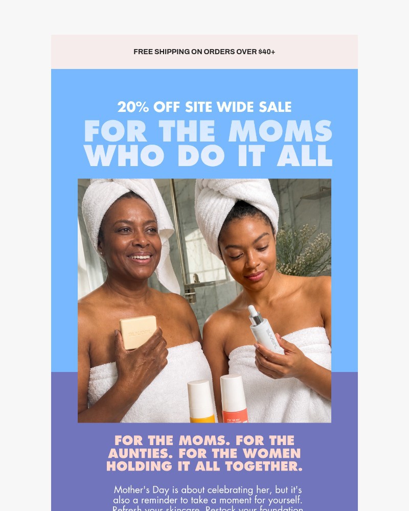 Screenshot of email sent to a Black Opal Beauty Newsletter subscriber