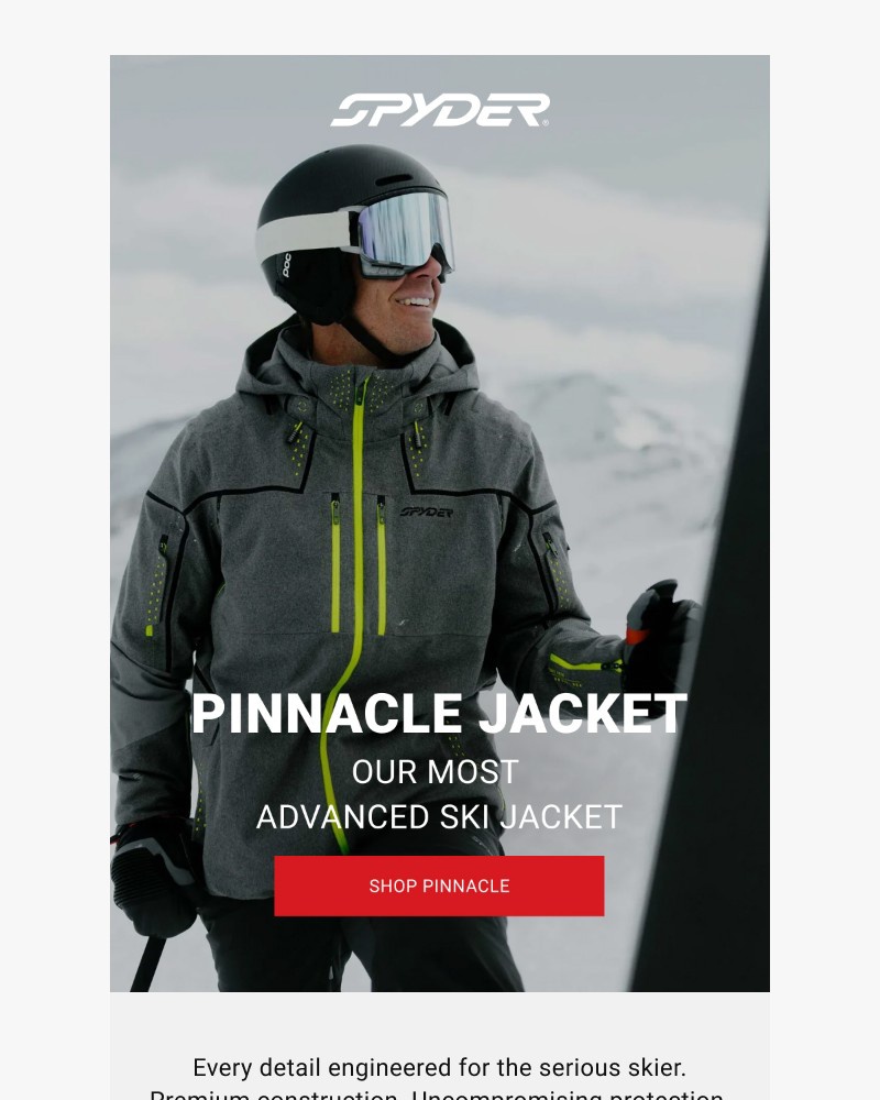 Screenshot of email sent to a Spyder Newsletter subscriber