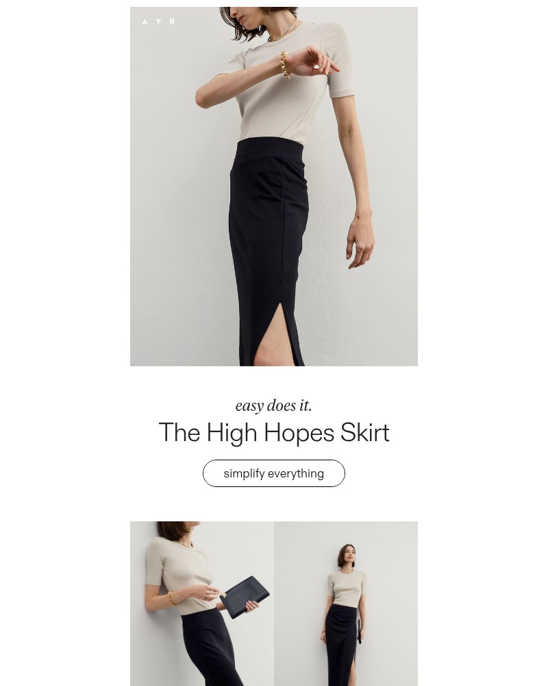 Screenshot of email sent to a AYR Newsletter subscriber