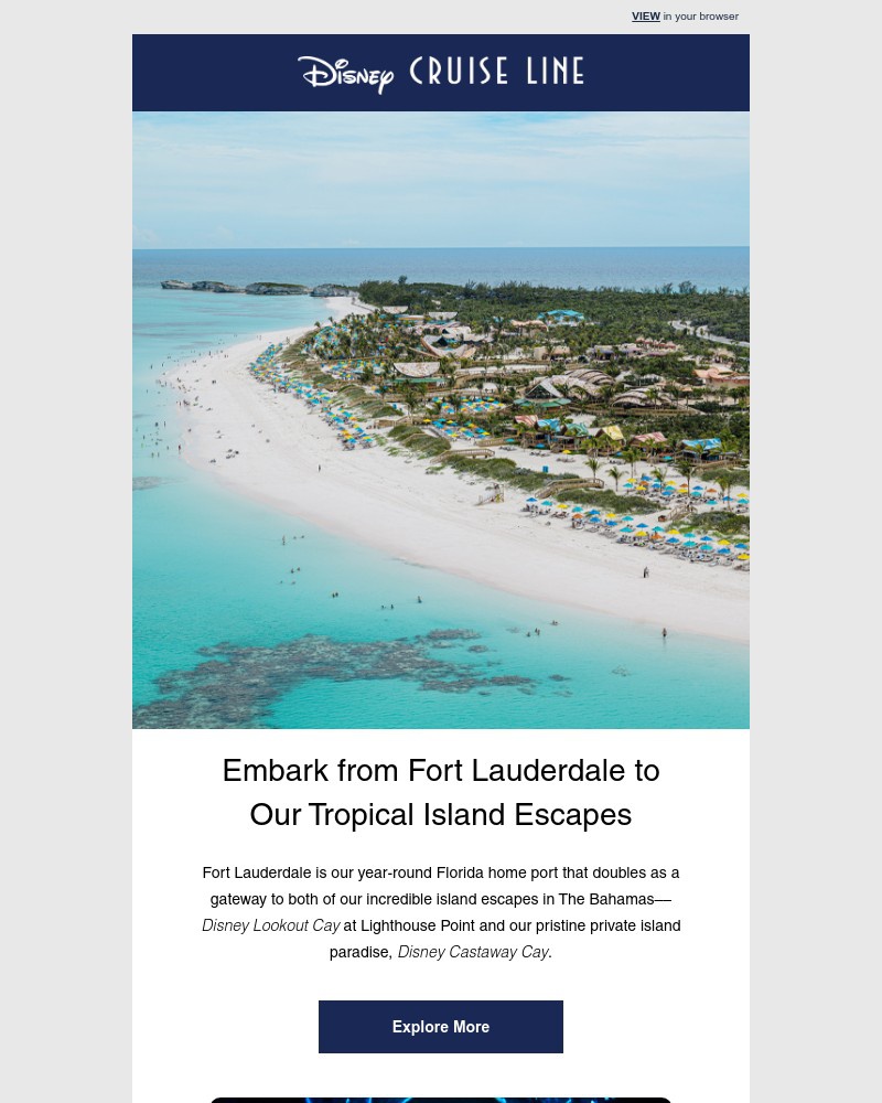 Screenshot of email sent to a Walt Disney World Resort Registered user