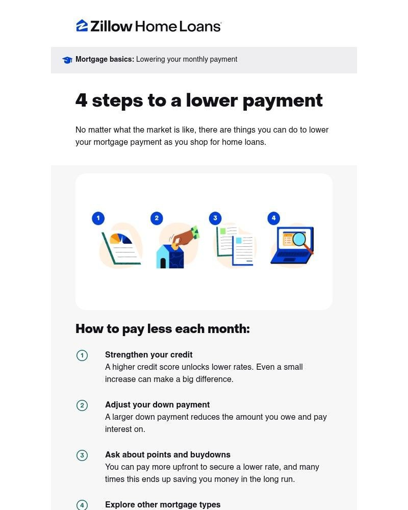 Screenshot of email sent to a Zillow Registered user