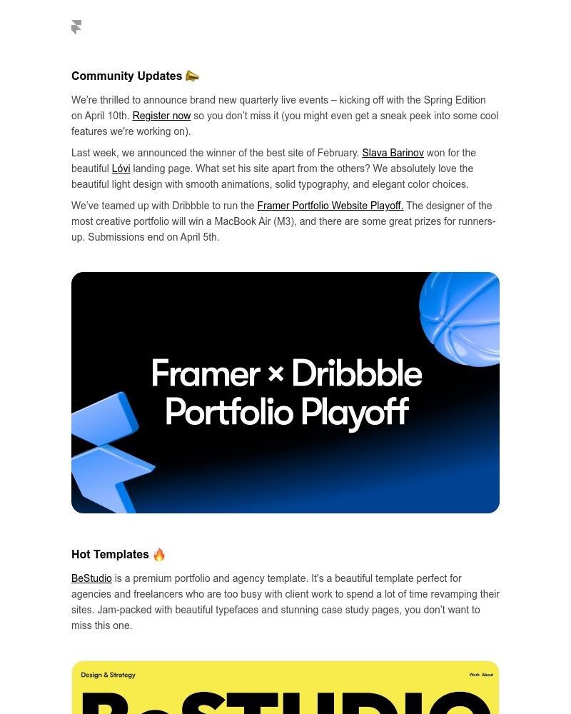 Screenshot of email with subject /media/emails/framer-digest-events-competitions-hot-templates-and-more-c12c04-cropped-d53248b3.jpg