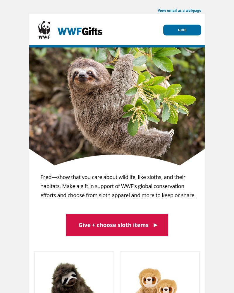 Screenshot of email with subject /media/emails/fred-giveand-spread-sloth-cheer-this-holiday-1aed41-cropped-5fc4ef11.jpg