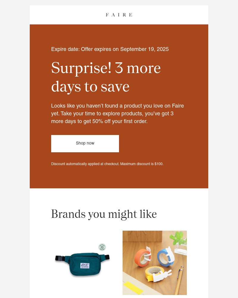 Screenshot of email with subject /media/emails/fred-your-welcome-offer-is-extended-f4b679-cropped-1f722434.jpg