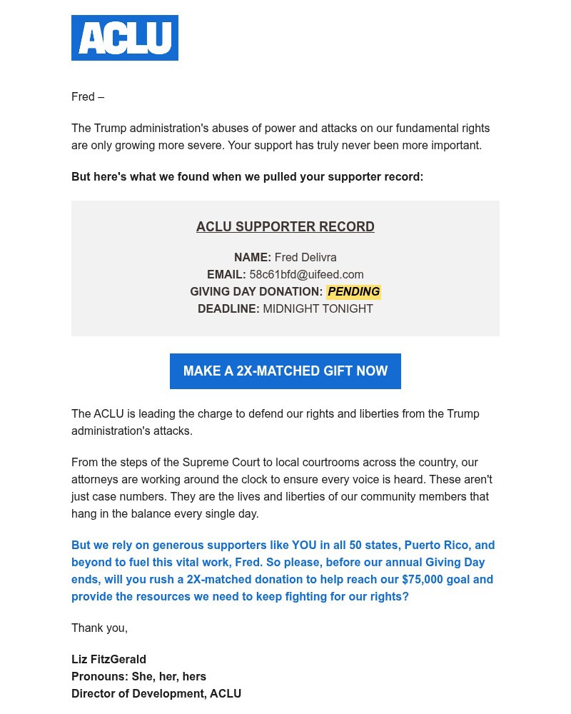 Screenshot of email with subject /media/emails/freds-supporter-record-enclosed-107070-cropped-55fcb3c9.jpg