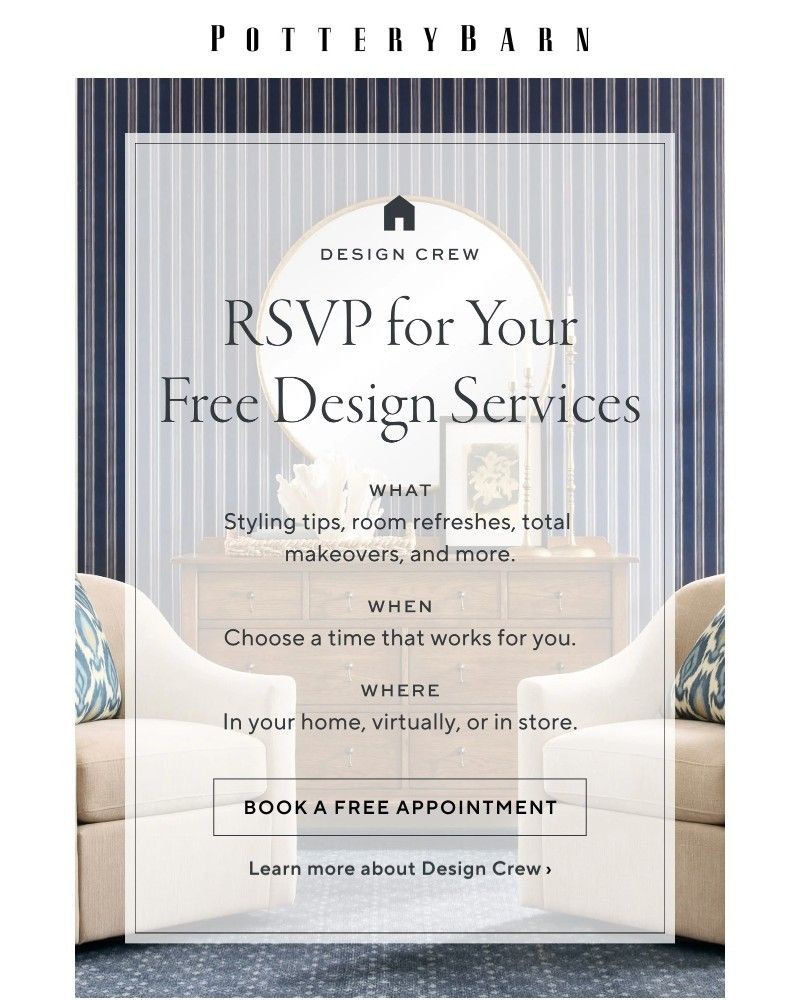 Screenshot of email sent to a Pottery Barn Cart abandoner